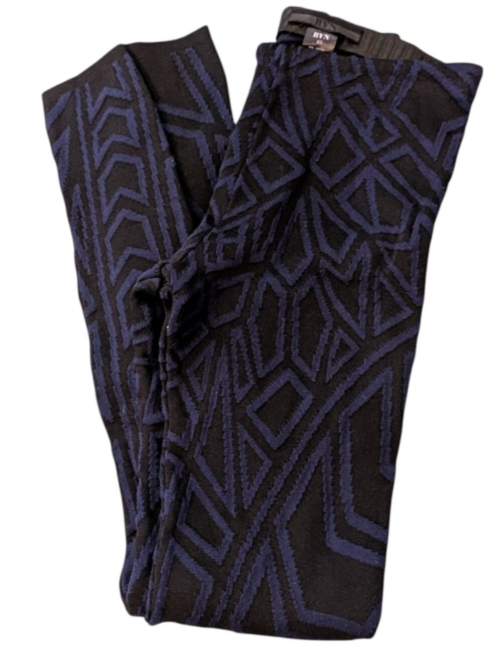 Rvn Graphic Jacquard Knit Textured Leggings NWT‎ Size XS